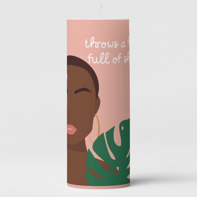 Shady Libra Quotes  Pillar Candle (Front)