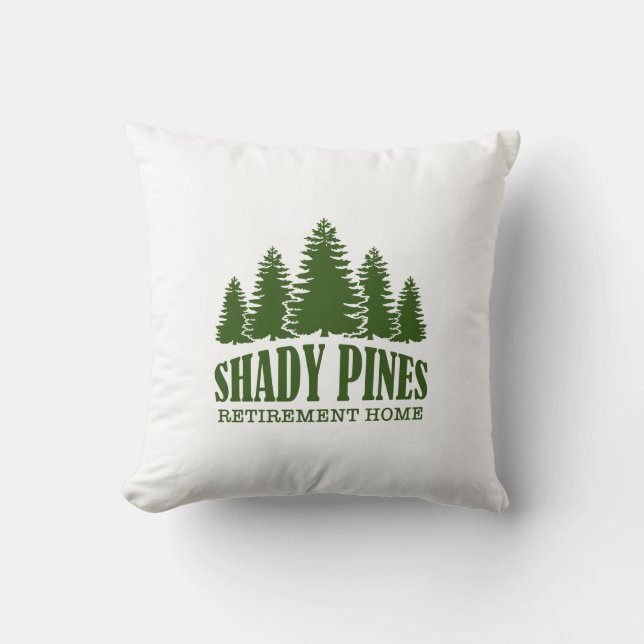 Shady Pines Throw Pillow (Front)