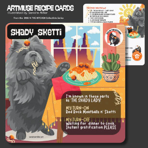 SHADY SKETTI Art Muse Recipe Card -BLUE CHOW
