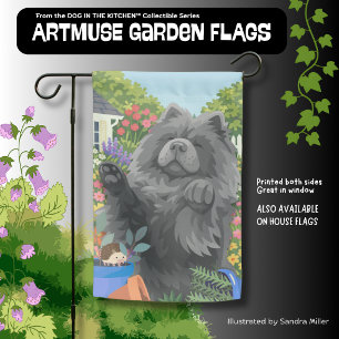 SHADY the blue Chow Garden Flag
