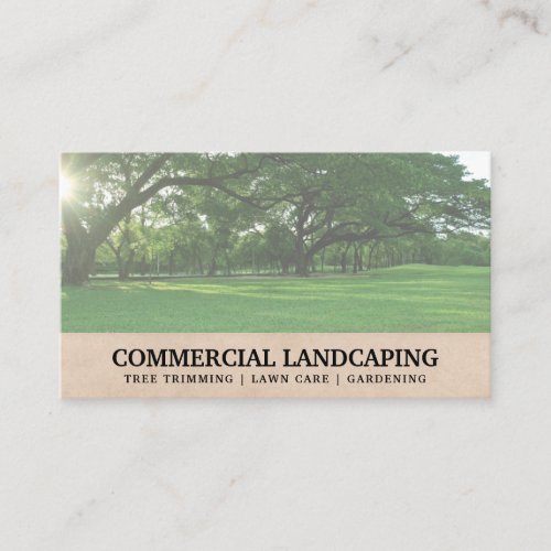 Shady Trees and Cut Grass Landscape Business Card