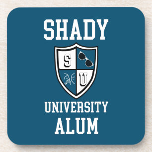 Shady University Alum gossip grad funny blue Beverage Coaster