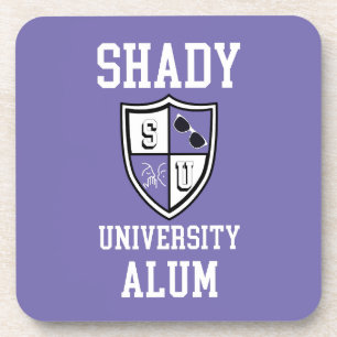 Shady University Alum gossip grad funny periwinkle Beverage Coaster