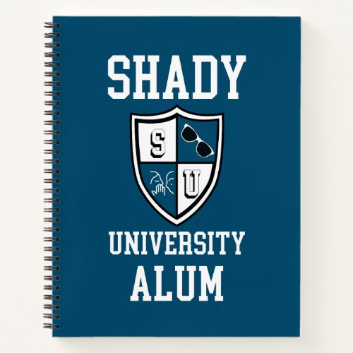 Shady University Alum grad personalized ocean blue Notebook