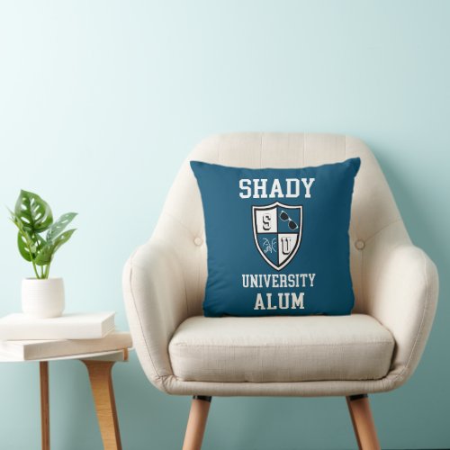 Shady University Alum grad personalized ocean blue Throw Pillow