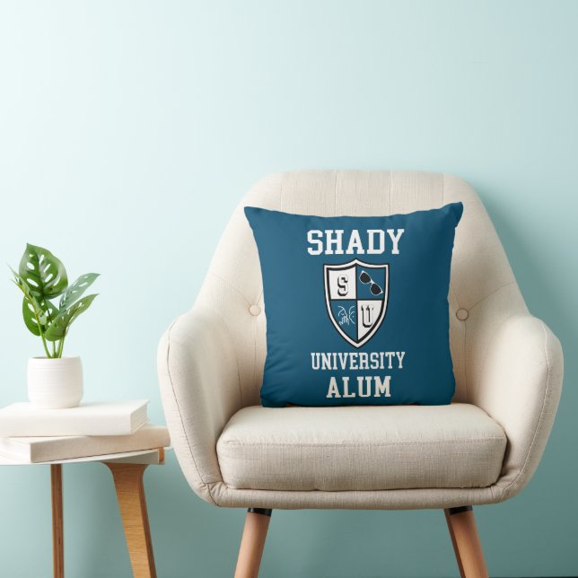 Shady University Alum grad personalized ocean blue Throw Pillow (Chair)