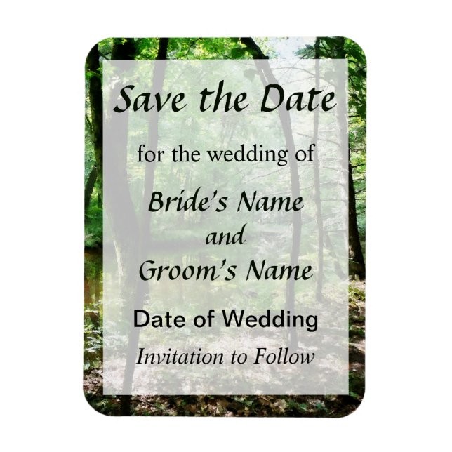 Shady Woods Save the Date Magnet (Vertical)