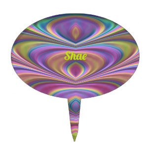 SHAE ~ COOL 3D FRACTAL PATTERN ~  CAKE TOPPER