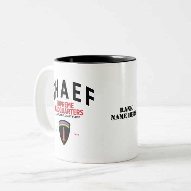 SHAEF Supreme Headquarters Two-Tone Coffee Mug (Front Left)