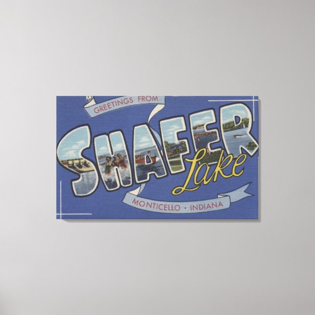 Shafer Lake - Large Letter Scenes Canvas Print (Front)