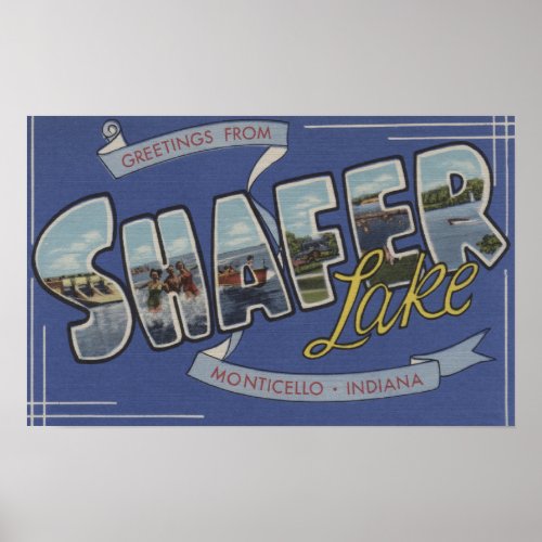 Shafer Lake _ Large Letter Scenes Poster