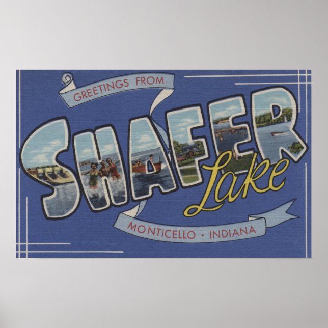 Shafer Lake - Large Letter Scenes Poster (Front)