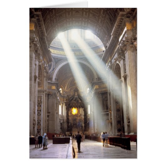 Shafts of sunlight pour through the windows cards (Front)
