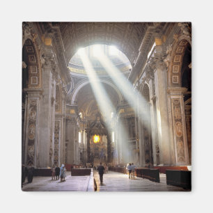 Shafts of sunlight pour through the windows magnet