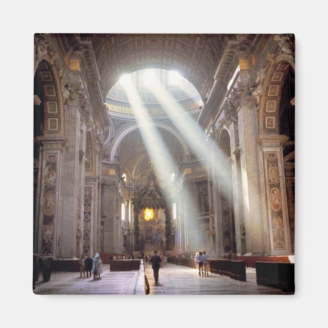 Shafts of sunlight pour through the windows magnet (Front)