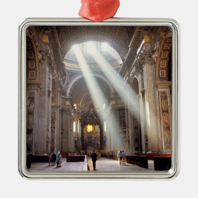 Shafts of sunlight pour through the windows metal ornament (Front)