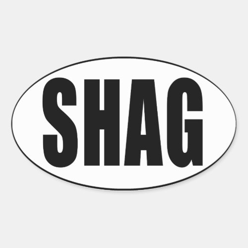 Shag Euro Country Oval Sticker