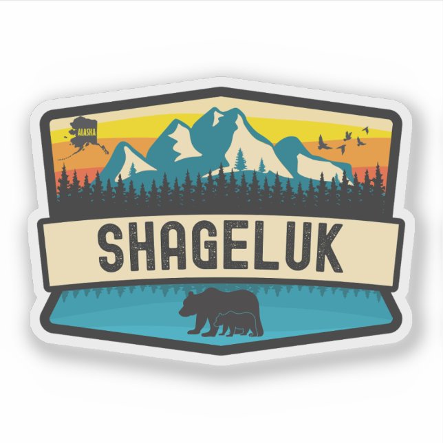 Shageluk, Alaska Sticker (Front)