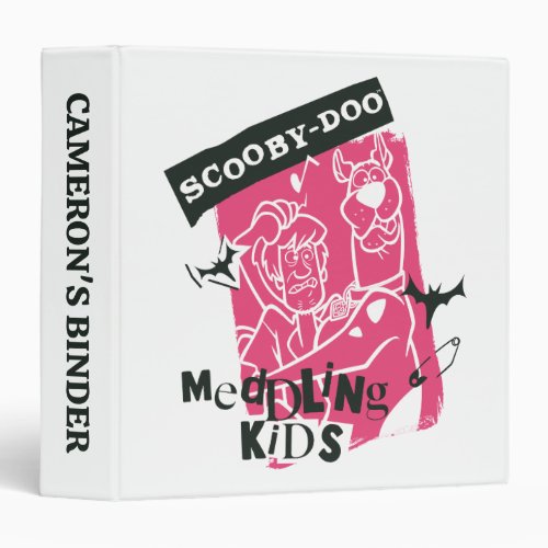 Shaggy and Scooby_Doo Meddling Kids Punk Outline 3 Ring Binder