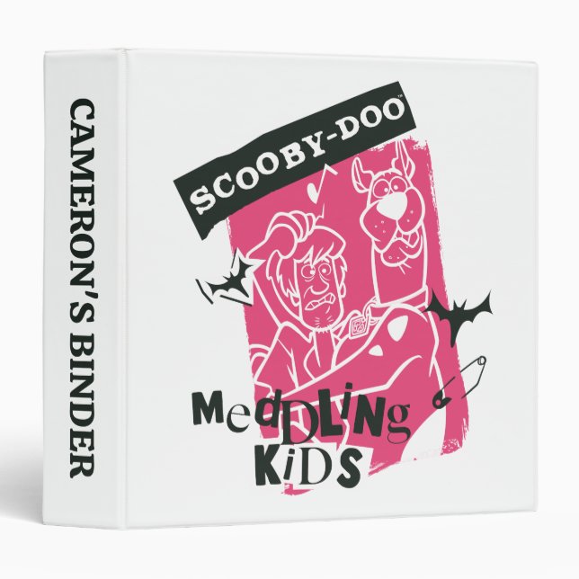 Shaggy and Scooby-Doo Meddling Kids Punk Outline 3 Ring Binder (Front/Spine)