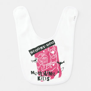 Shaggy and Scooby-Doo Meddling Kids Punk Outline Baby Bib