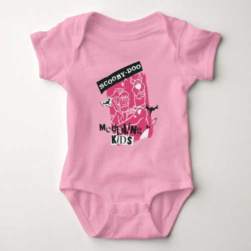 Shaggy and Scooby_Doo Meddling Kids Punk Outline Baby Bodysuit