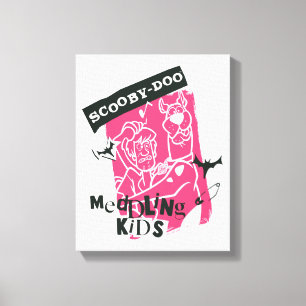 Shaggy and Scooby-Doo Meddling Kids Punk Outline Canvas Print
