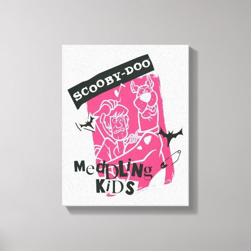 Shaggy and Scooby_Doo Meddling Kids Punk Outline Canvas Print