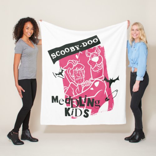 Shaggy and Scooby_Doo Meddling Kids Punk Outline Fleece Blanket