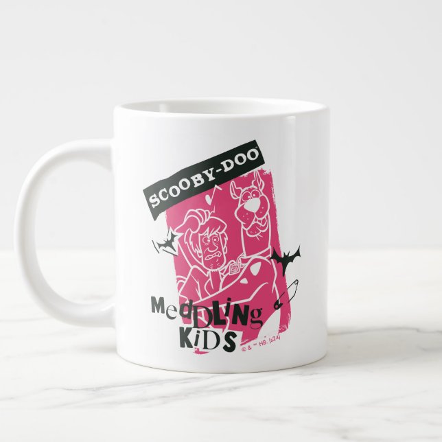Shaggy and Scooby-Doo Meddling Kids Punk Outline Giant Coffee Mug (Left)