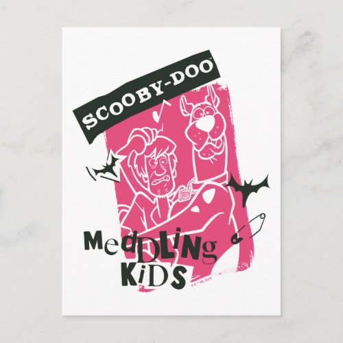 Shaggy and Scooby_Doo Meddling Kids Punk Outline Postcard