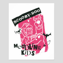 Shaggy and Scooby-Doo Meddling Kids Punk Outline Poster