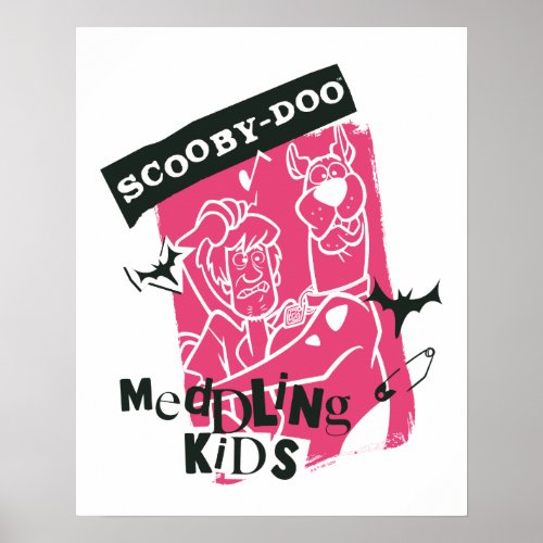 Shaggy and Scooby_Doo Meddling Kids Punk Outline Poster