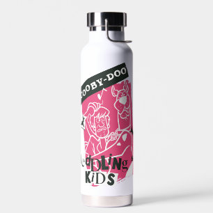 Shaggy and Scooby-Doo Meddling Kids Punk Outline Water Bottle