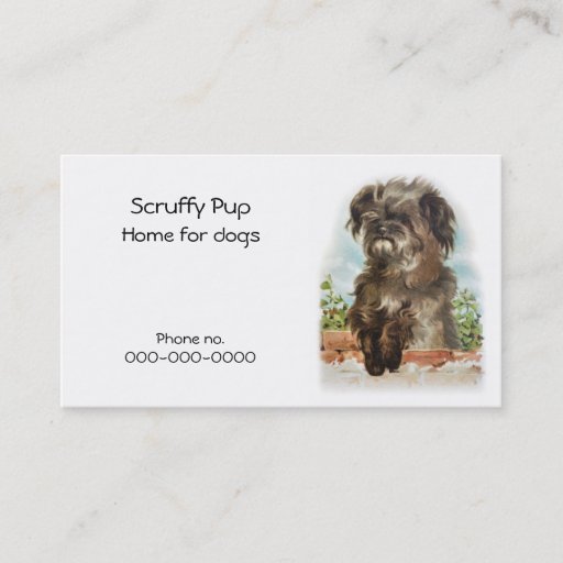 Customizable Shaggy dog business card