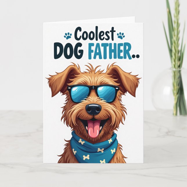 Shaggy Dog Fathers Day Smile Card (Front)