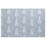 Shaggy Dog Pattern Custom Background Color Fabric