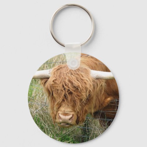 Shaggy Highland Cow Keychain