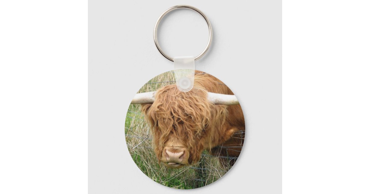  Highland Cow Keychain Wristlet Highland Cow Lover