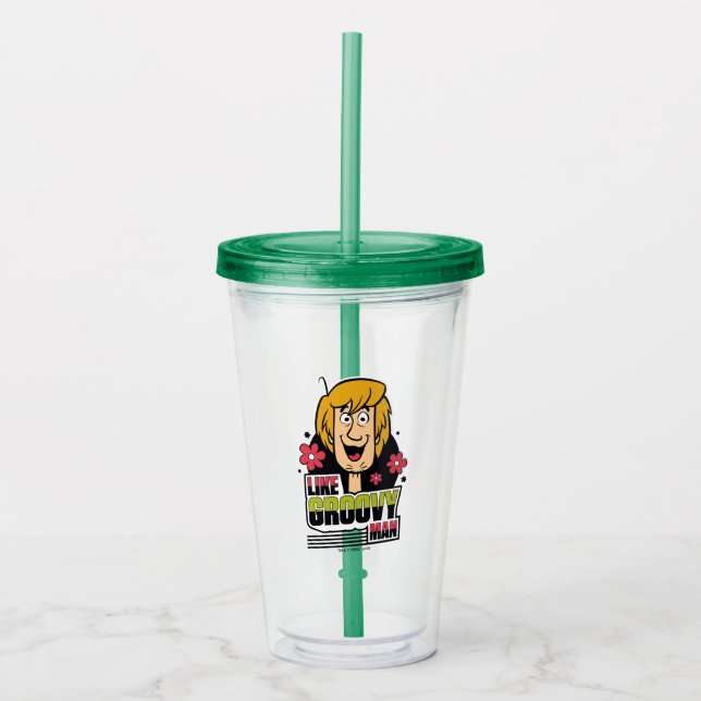 Shaggy "Like Groovy Man" Graphic Acrylic Tumbler (Front)