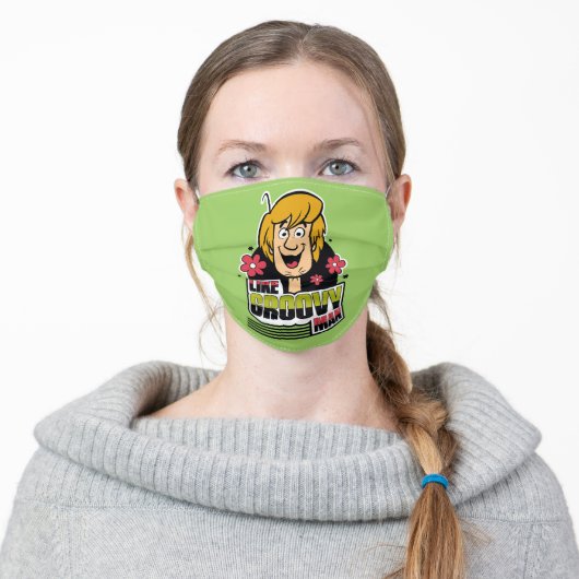 Shaggy "Like Groovy Man" Graphic Adult Cloth Face Mask (Worn)