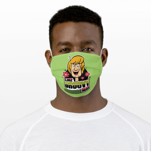 Shaggy "Like Groovy Man" Graphic Adult Cloth Face Mask (Worn)
