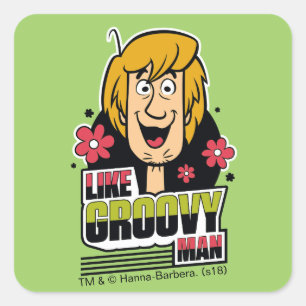 Shaggy "Like Groovy Man" Graphic Square Sticker