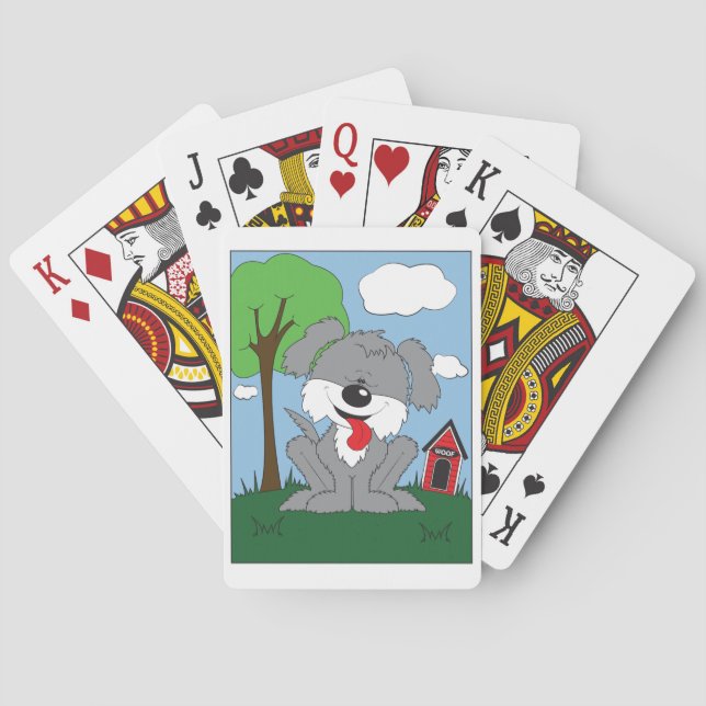 Shaggy Puppy Cartoon Poker Cards (Back)