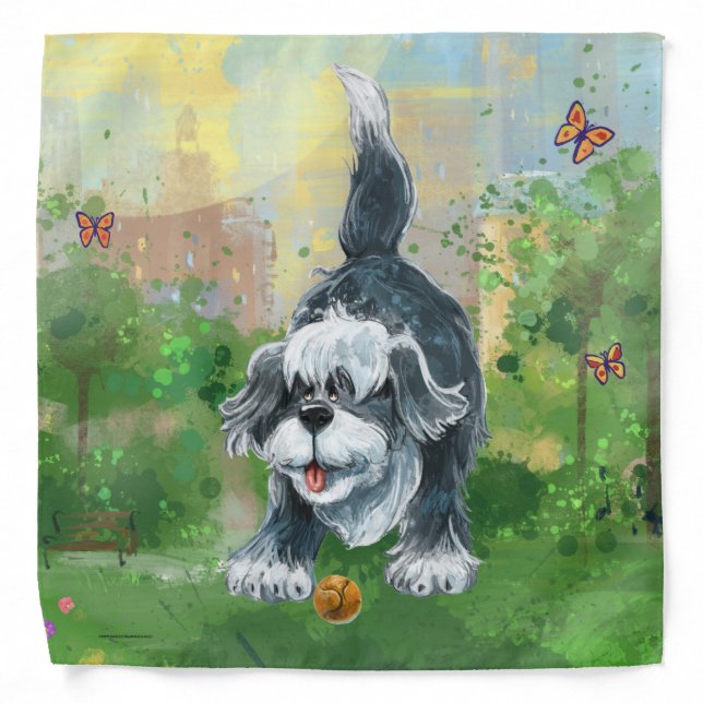 Shaggy Sheep Dog Bandana (Front)