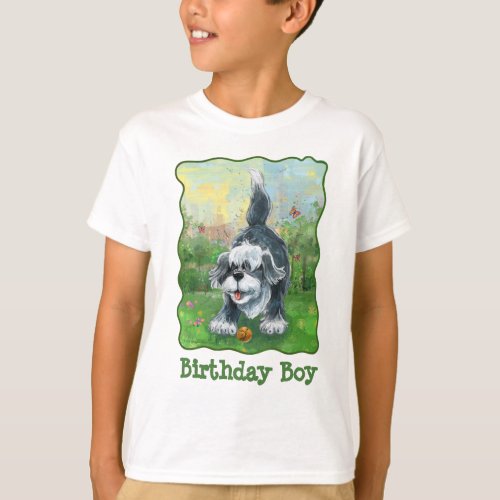 Shaggy Sheep Dog Birthday Boy T_Shirt