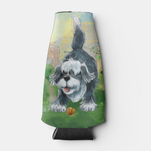 Shaggy Sheep Dog Bottle Cooler