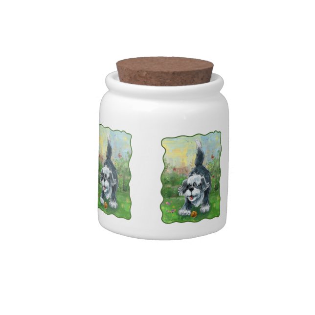 Shaggy Sheep Dog Candy Jar (Left)