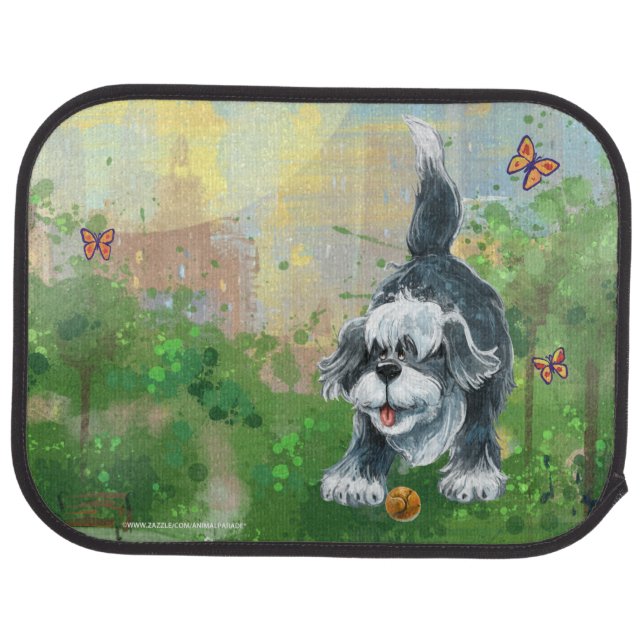Shaggy Sheep Dog Car Floor Mat (Rear)