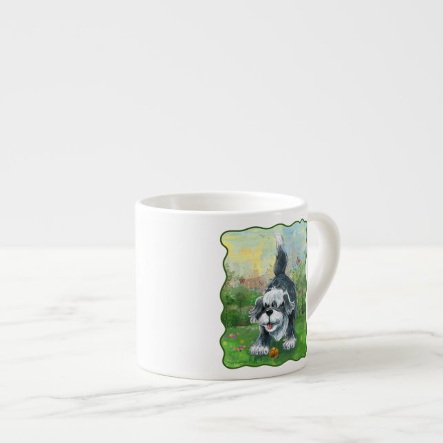 Shaggy Sheep Dog Espresso Cup (Front Right)